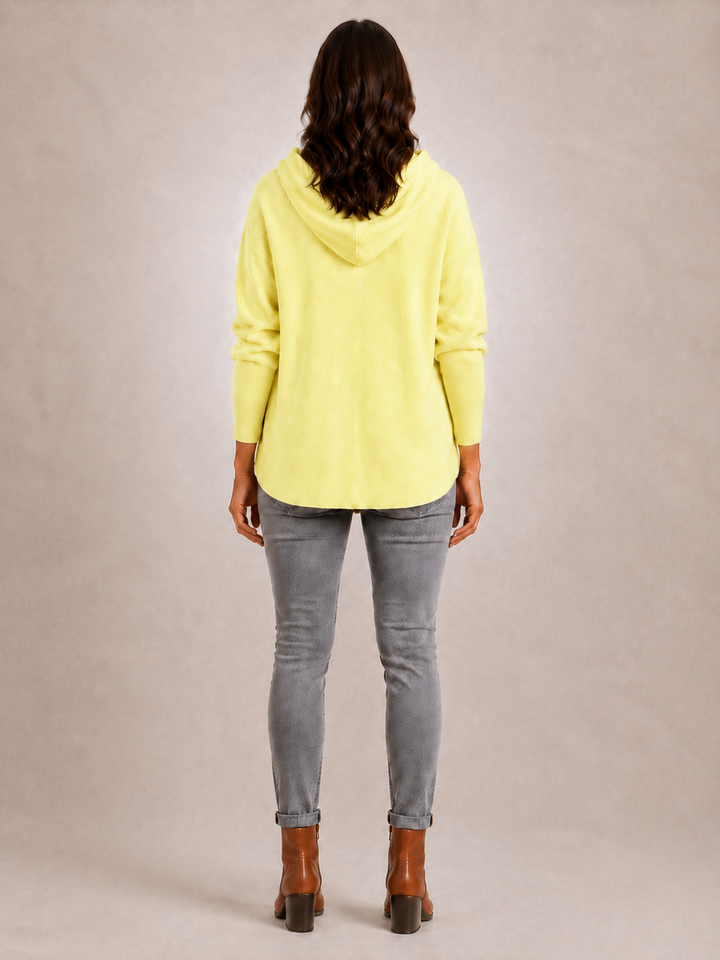 Rosalie | Cardigan à capuche boutonné en maille côtelée