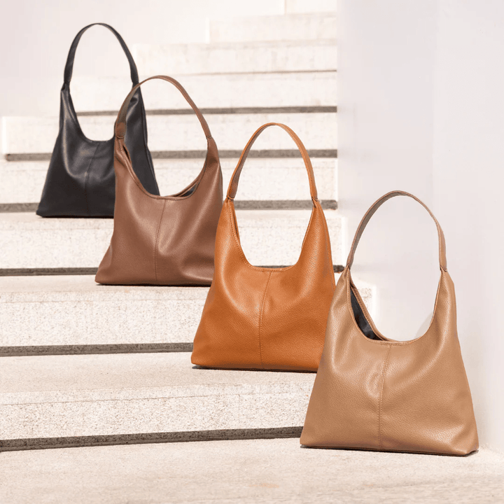 Sac hobo Jolie caramel vu de trois quarts