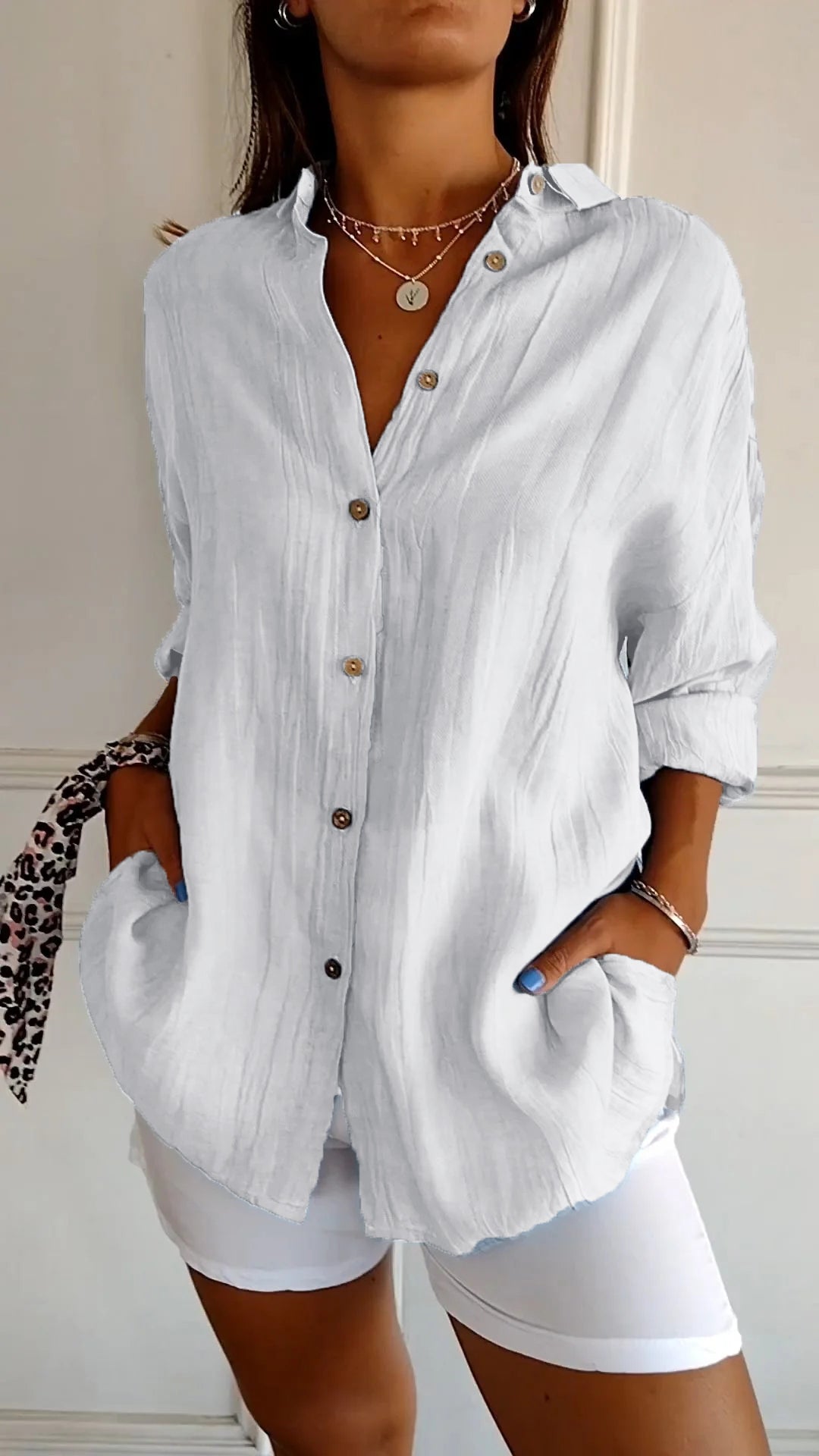 Vinciane | Chemise longue à l&