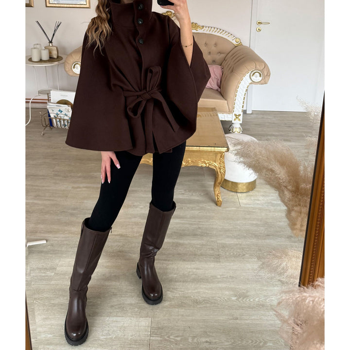 Simone | Bottes hautes marron à semelle épaisse
