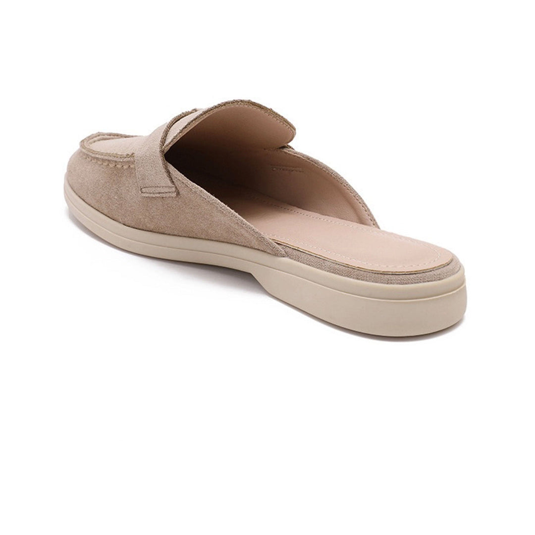 Maïwenn | Mocassins beiges effet daim à boucle
