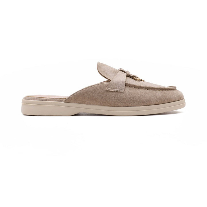 Maïwenn | Mocassins beiges effet daim à boucle