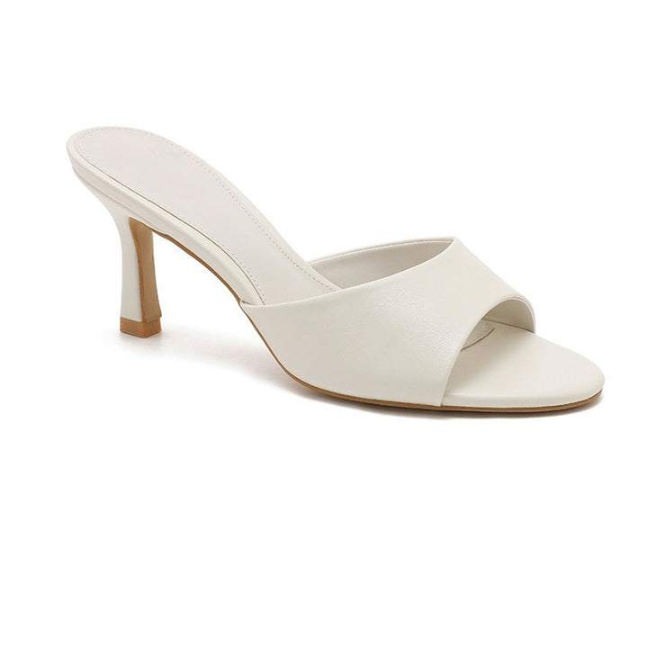 Thérèse | Mules à talon crème