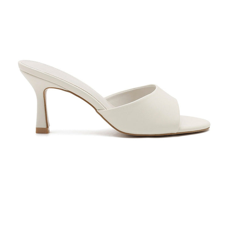Thérèse | Mules à talon crème