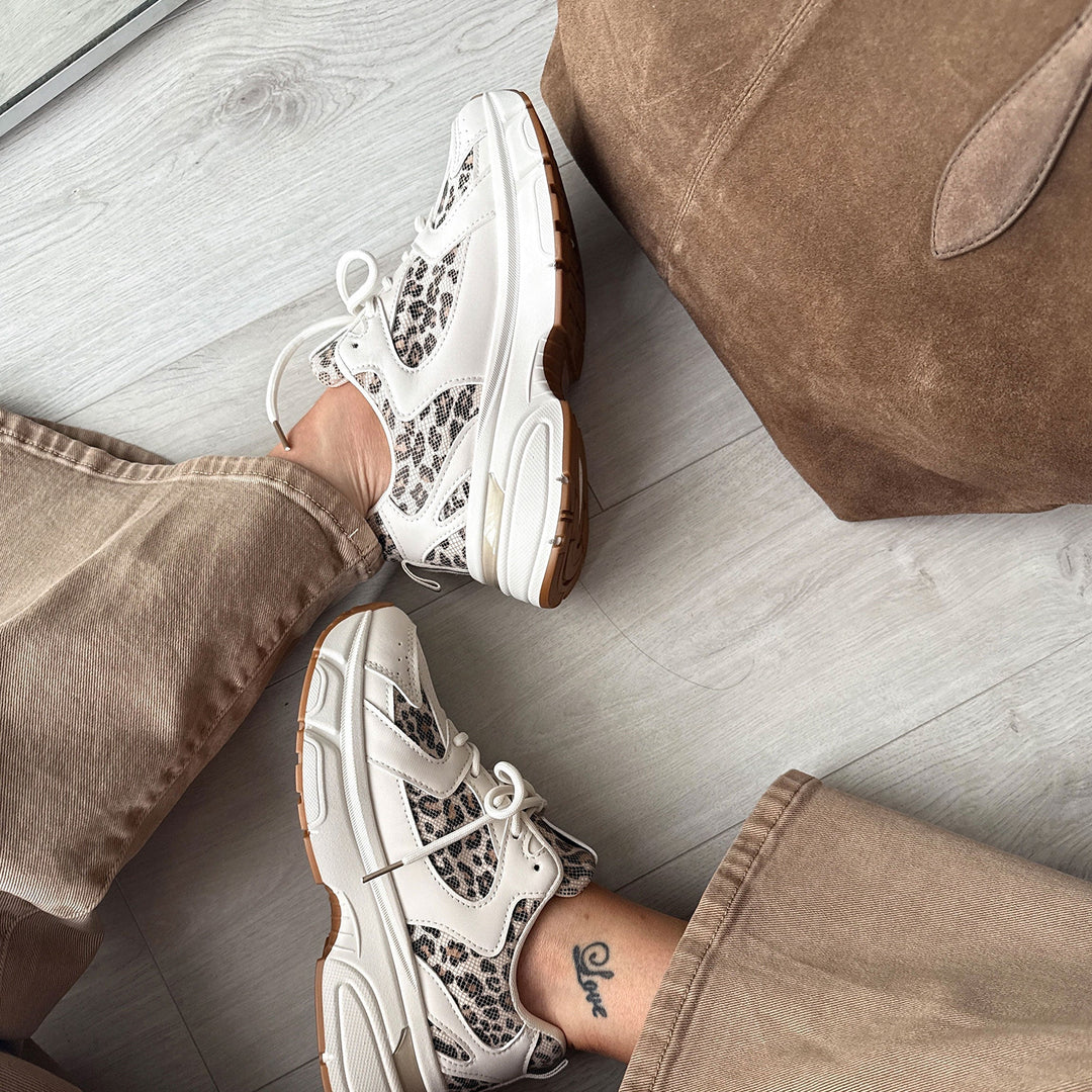 Grâce | Baskets léopard à plateforme