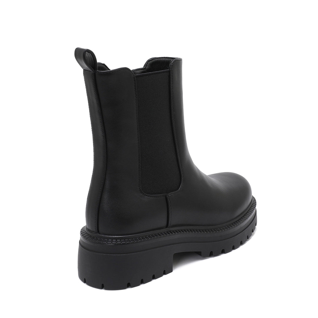 Clémence | Bottines Chelsea noires à semelle épaisse