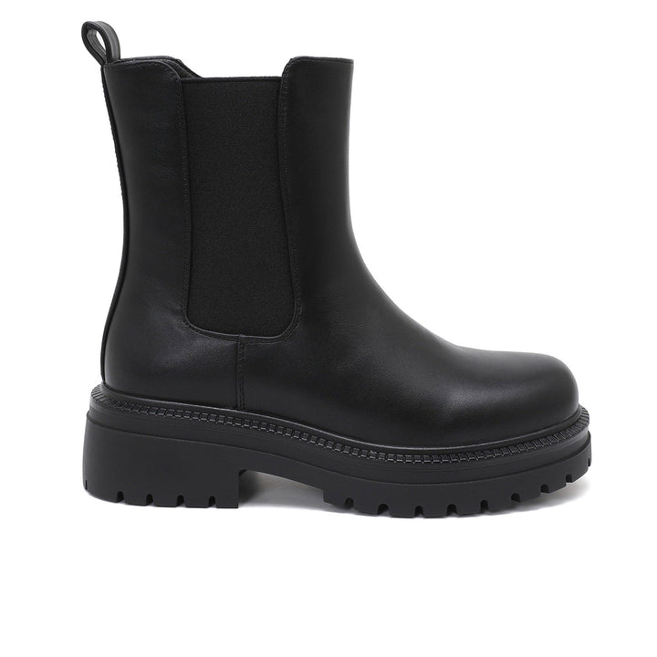 Clémence | Bottines Chelsea noires à semelle épaisse