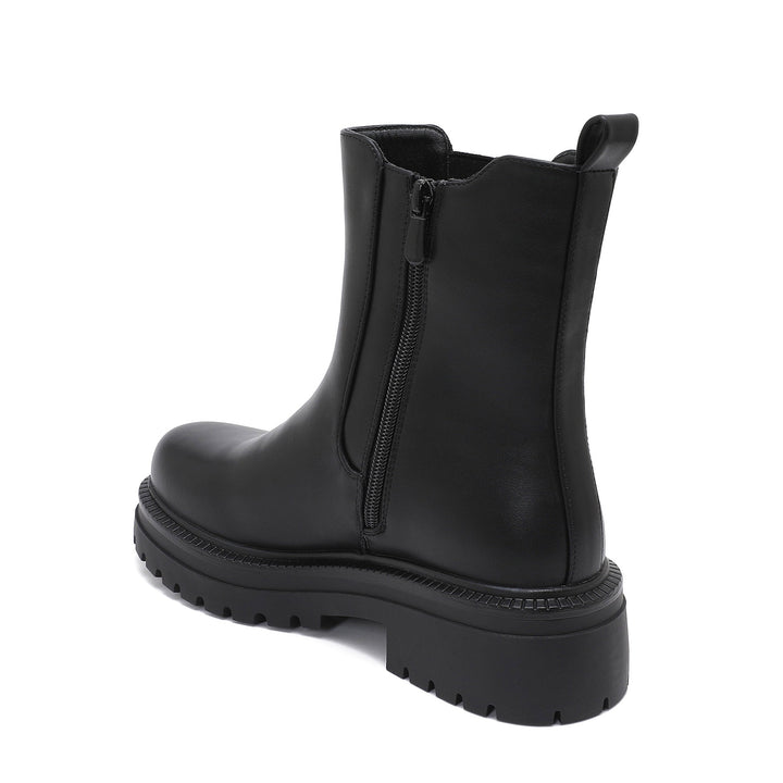 Clémence | Bottines Chelsea noires à semelle épaisse