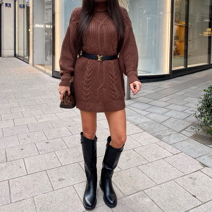 Salomé | Bottes hautes noires à boucle décorative
