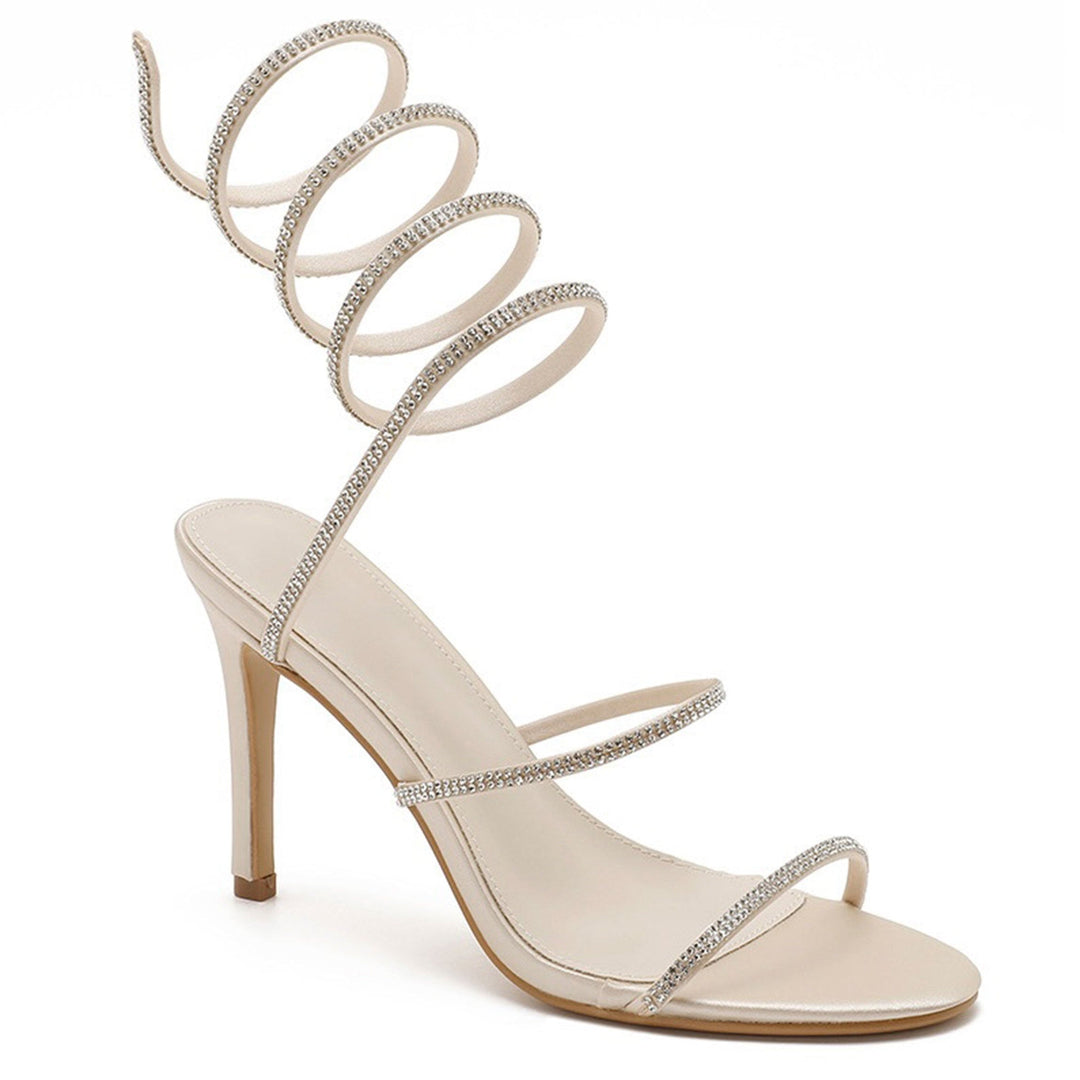 Yvonne | Sandales à talon aiguille ornées de strass