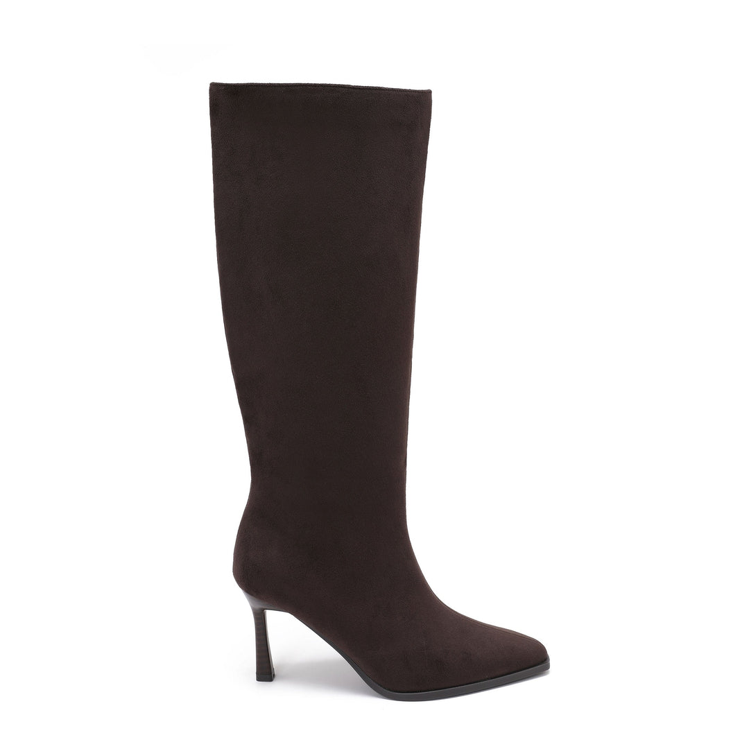 Yolande | Bottes marron à talon kitten