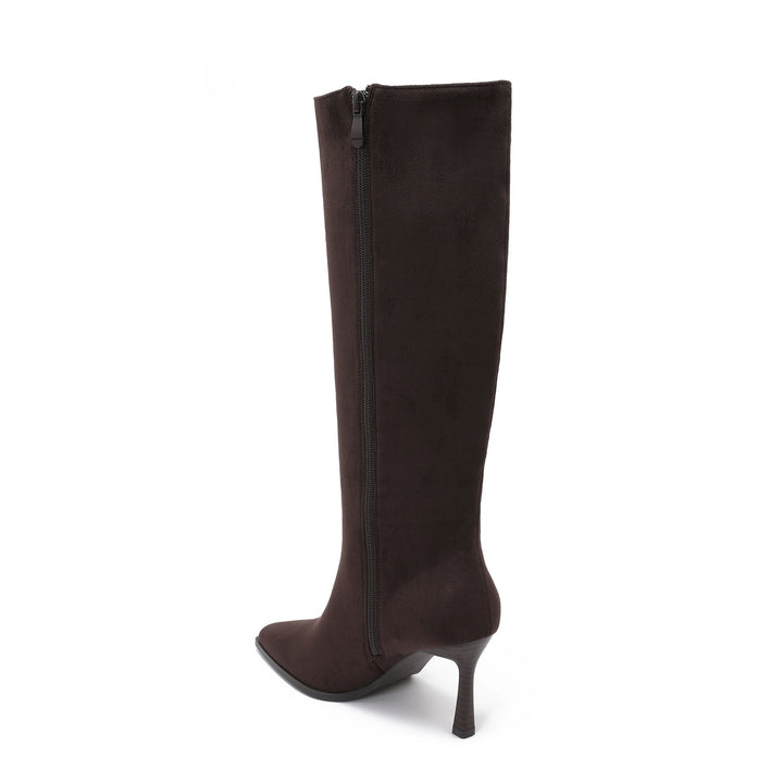 Yolande | Bottes marron à talon kitten
