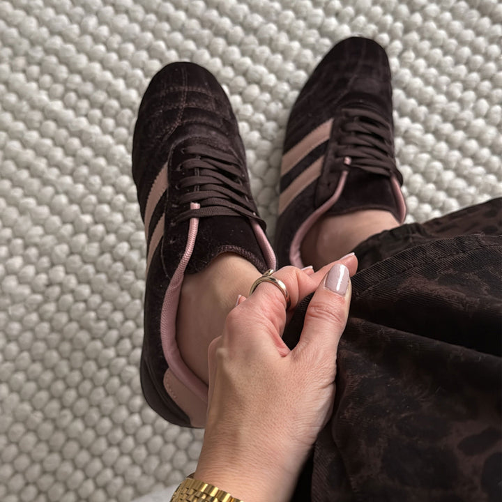 Violette | Baskets marron à lacets
