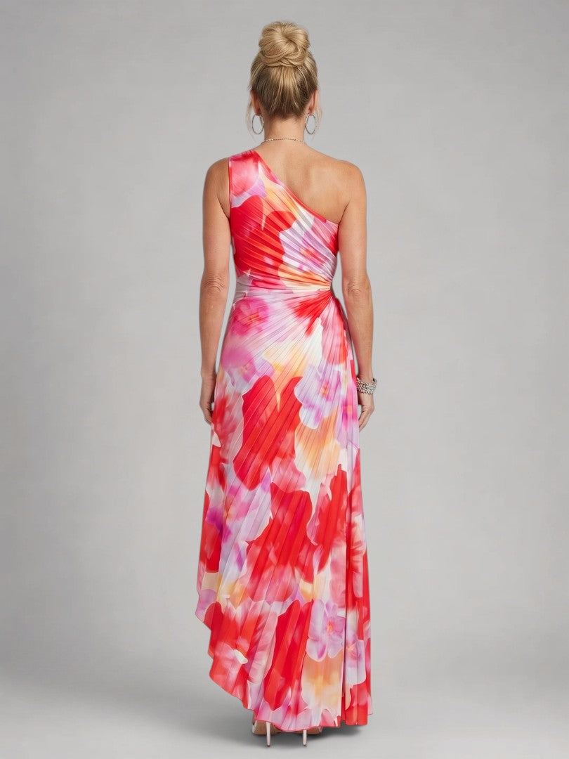Séraphie — Robe longue asymétrique plissée