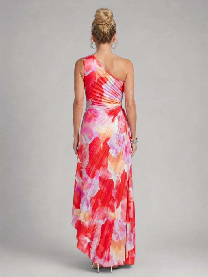 Séraphie — Robe longue asymétrique plissée