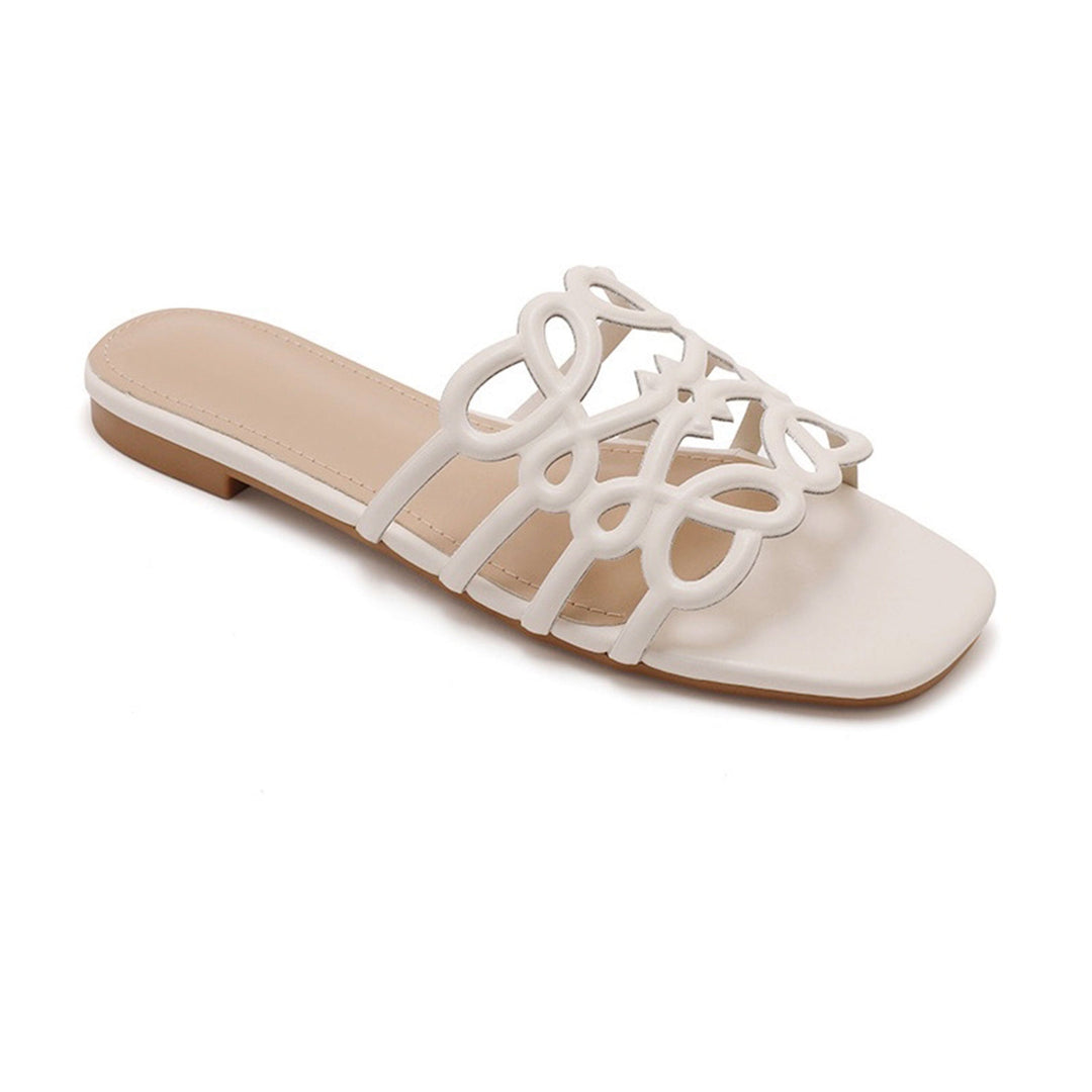 Laetitia | Mules blanches ajourées