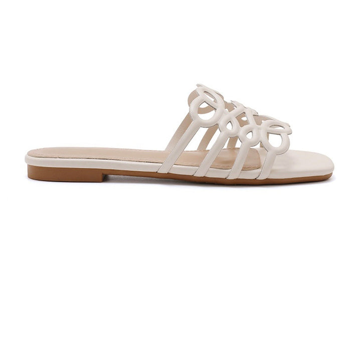 Laetitia | Mules blanches ajourées