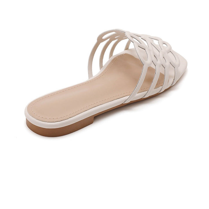 Laetitia | Mules blanches ajourées