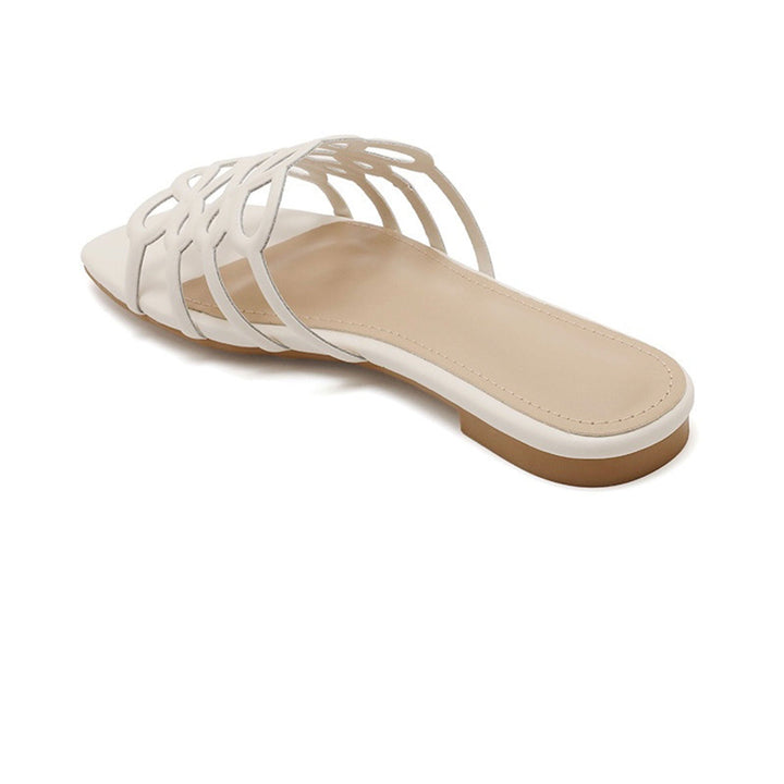 Laetitia | Mules blanches ajourées