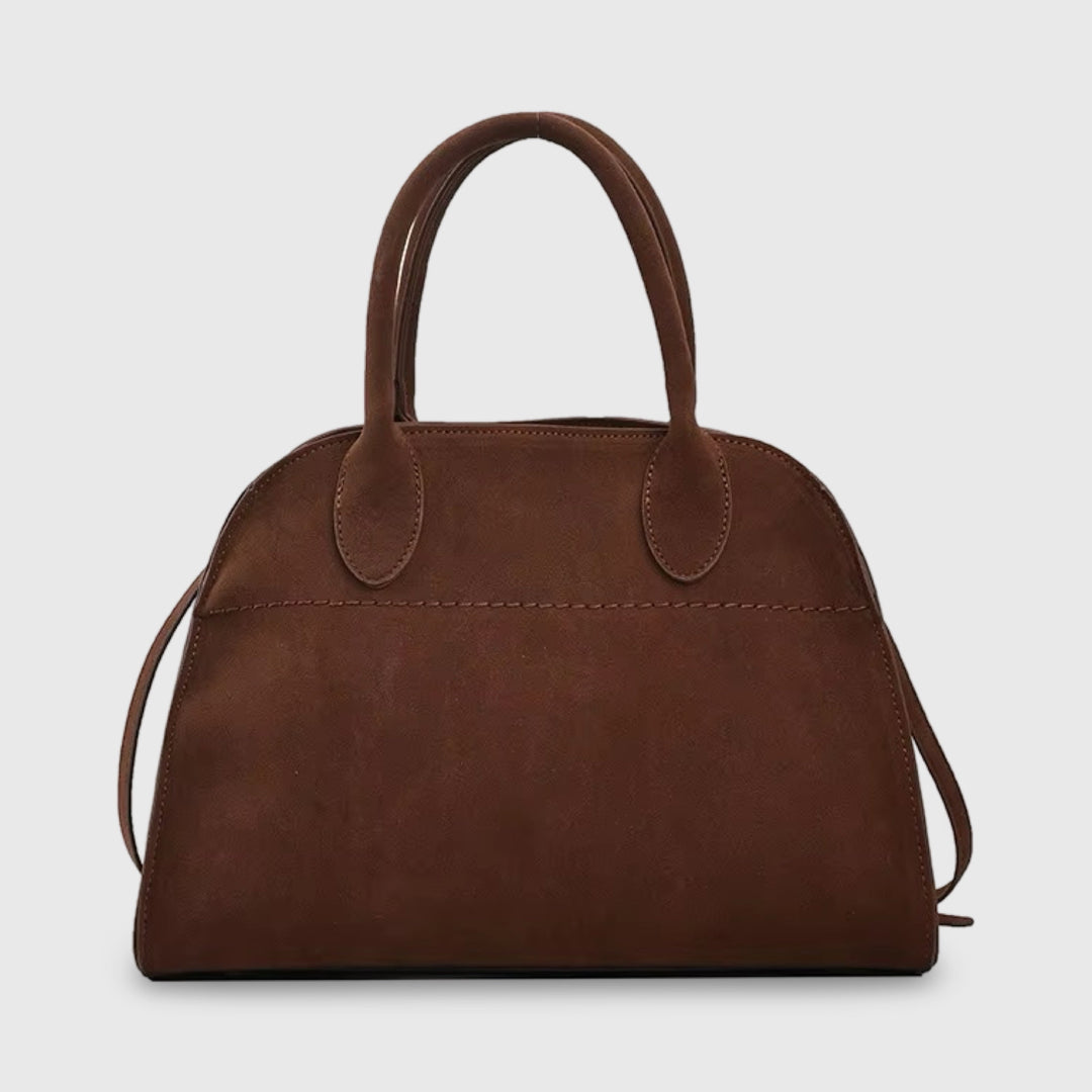 Sac en daim Moiré brun vu de face