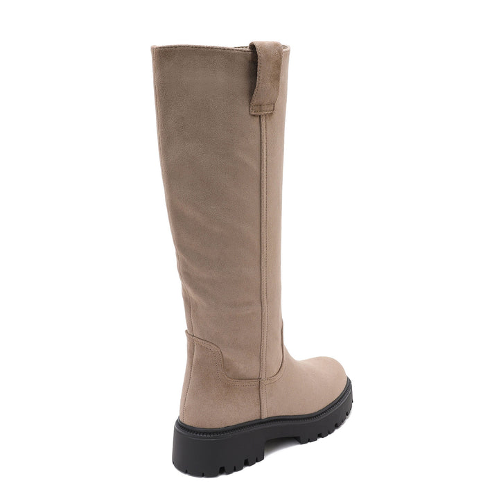 Garance | Bottes hautes taupe élégantes
