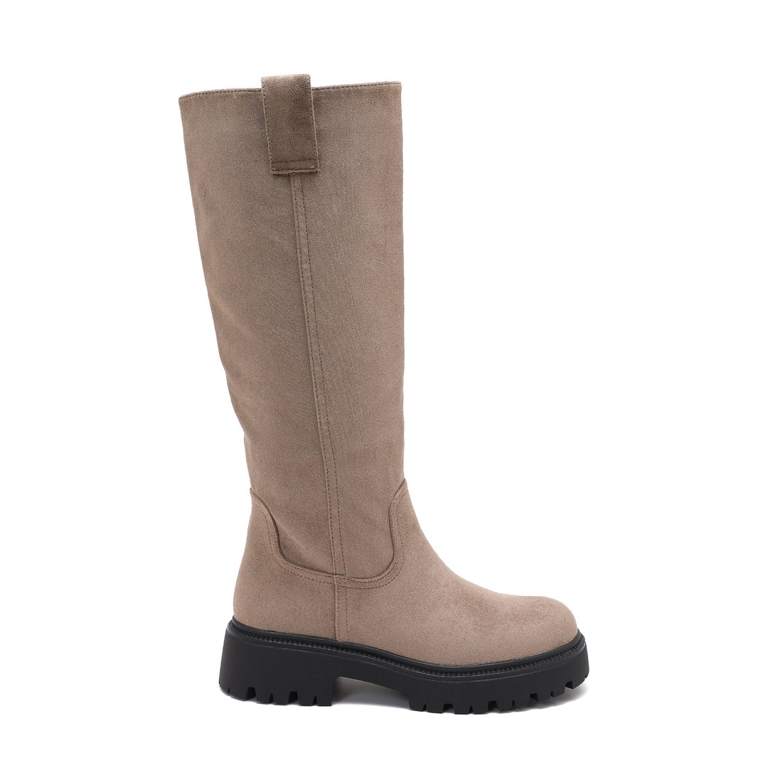 Garance | Bottes hautes taupe élégantes