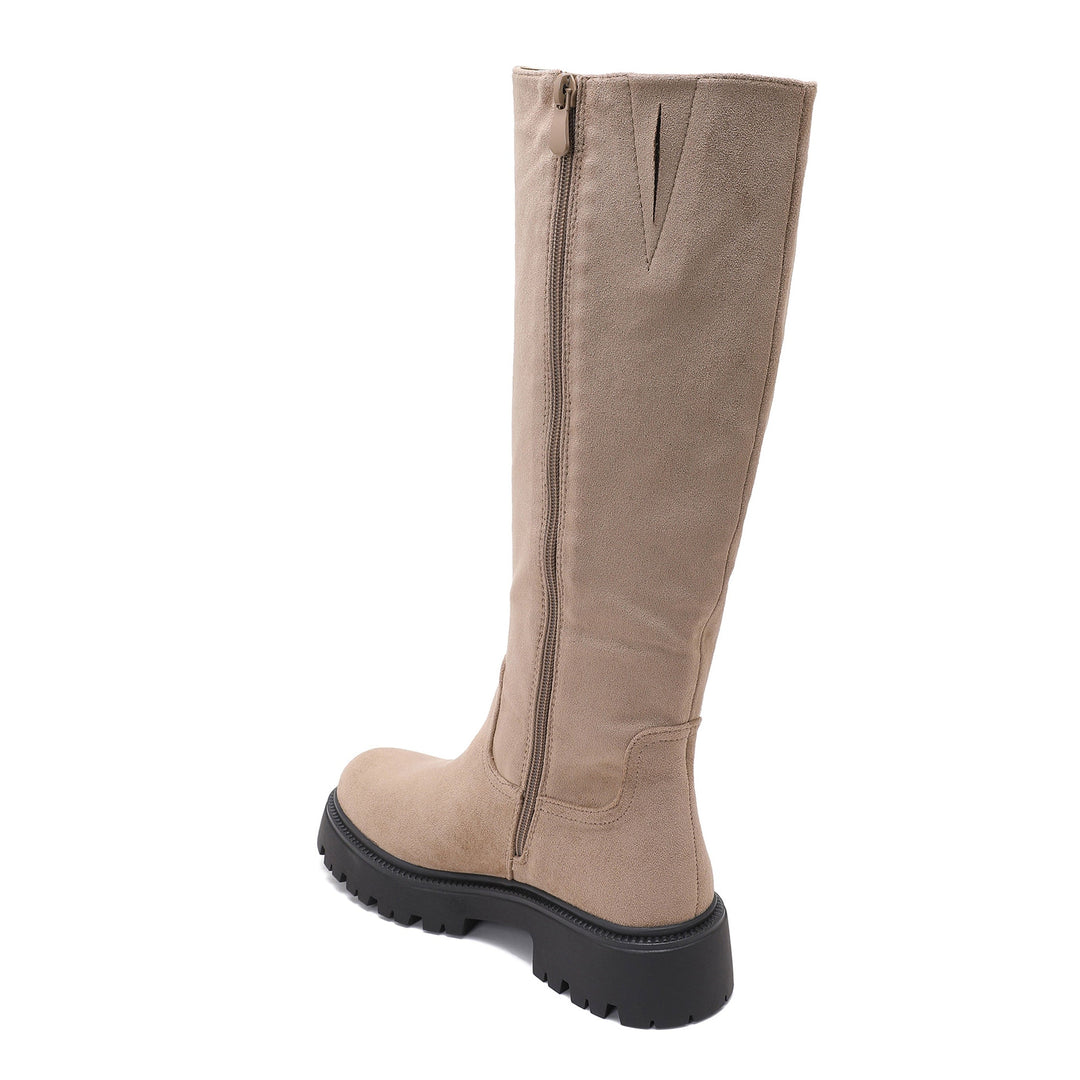 Garance | Bottes hautes taupe élégantes