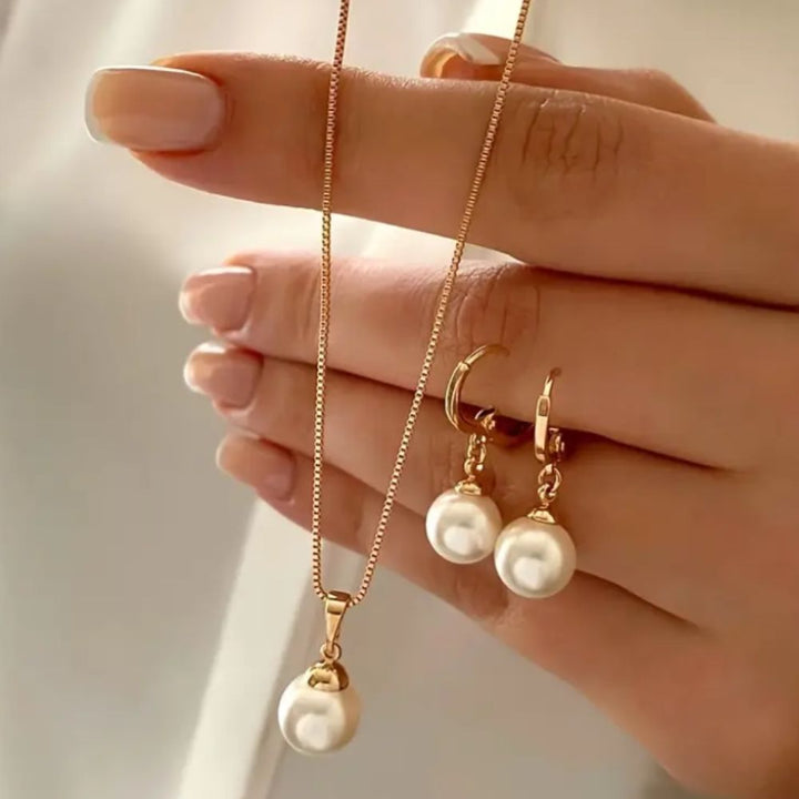 Ninon | Parure avec collier et boucles d&