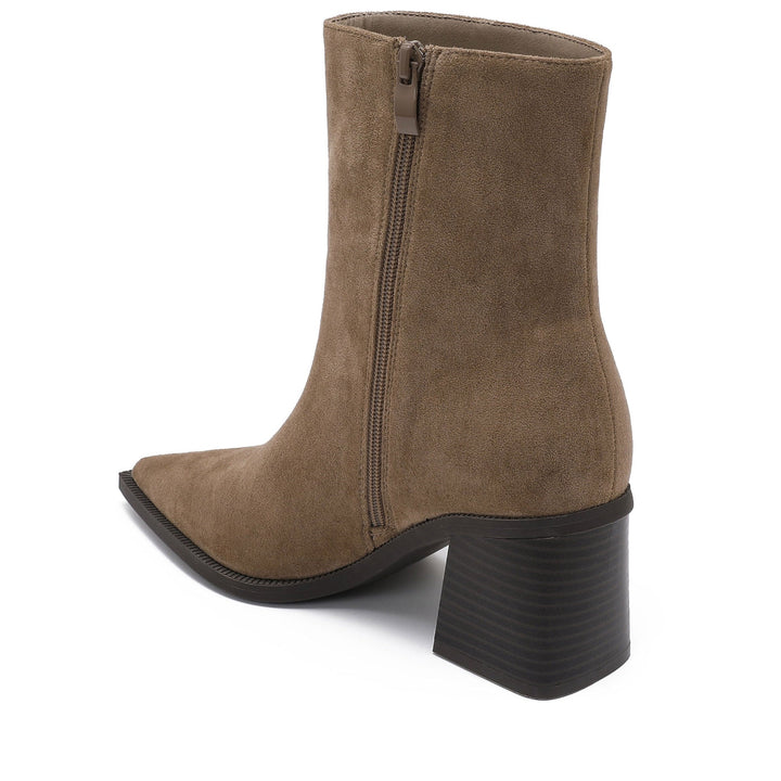 Pauline | Bottines taupe à talon