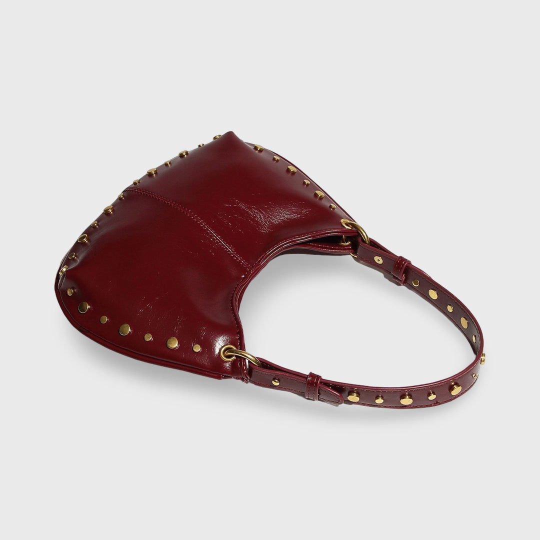 Sac porté épaule Nour bordeaux porté à l&
