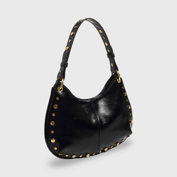 Sac porté épaule Nour noir vu de côté