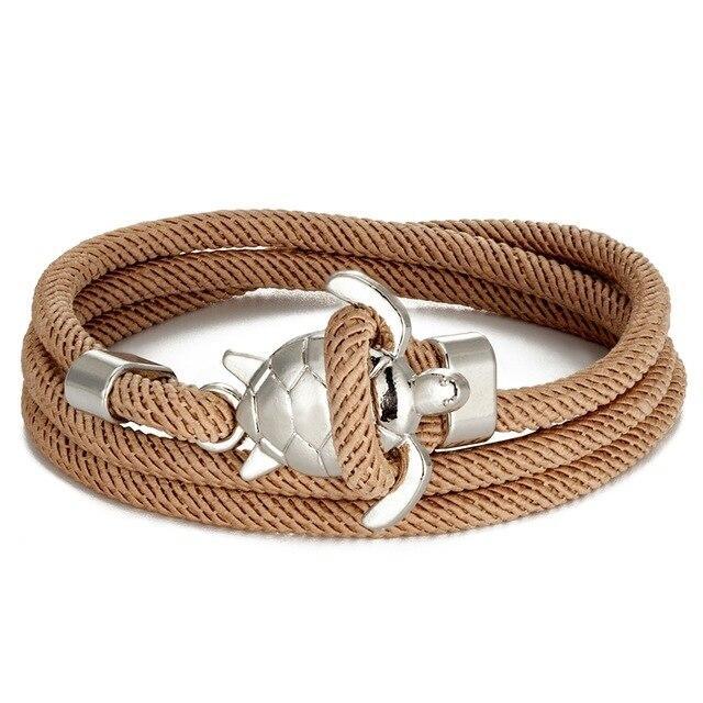 Tortue Marine | Bracelet torsadé avec fermoir tortue – Vue 08