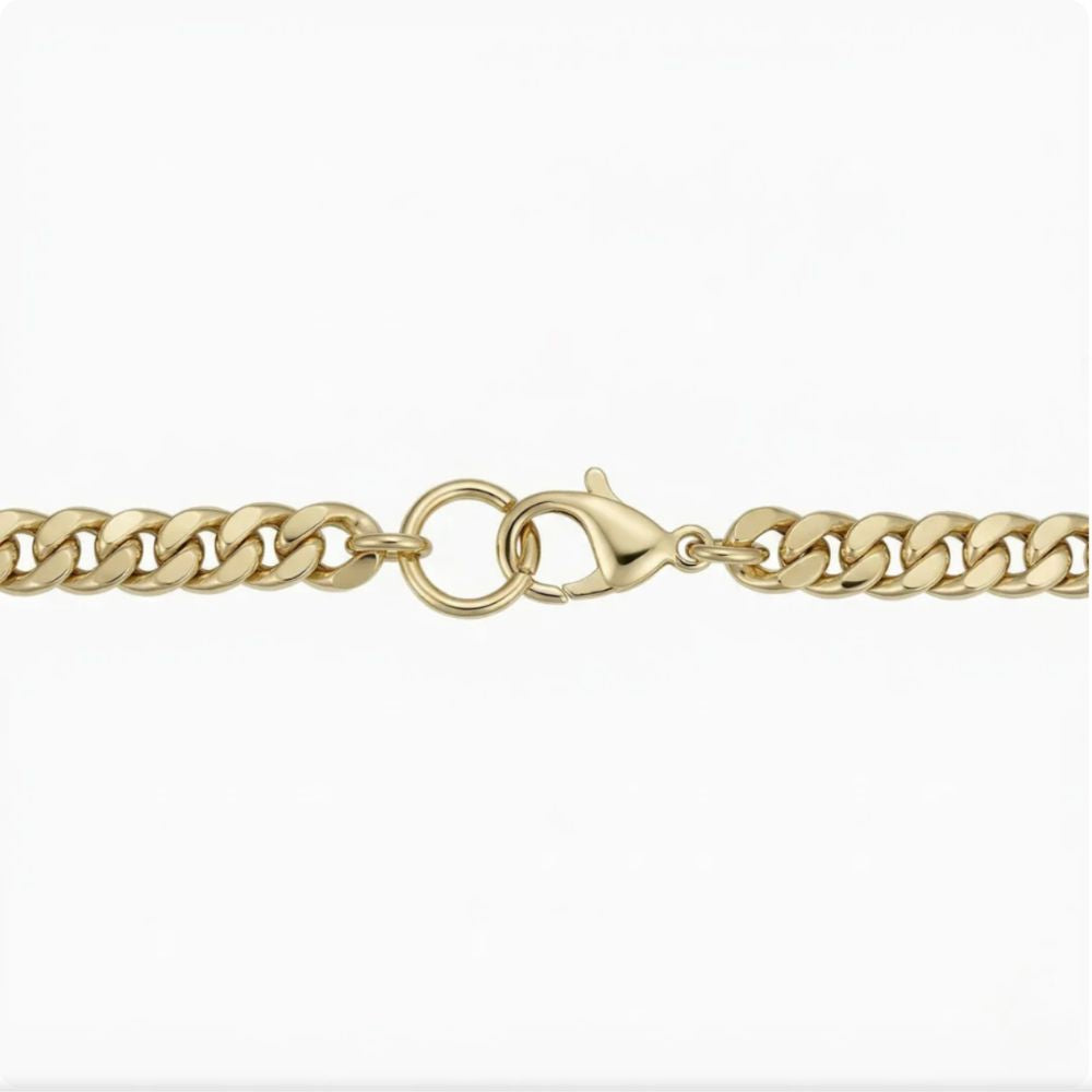 Maille Gourmette | Bracelet gourmette doré – Vue 02