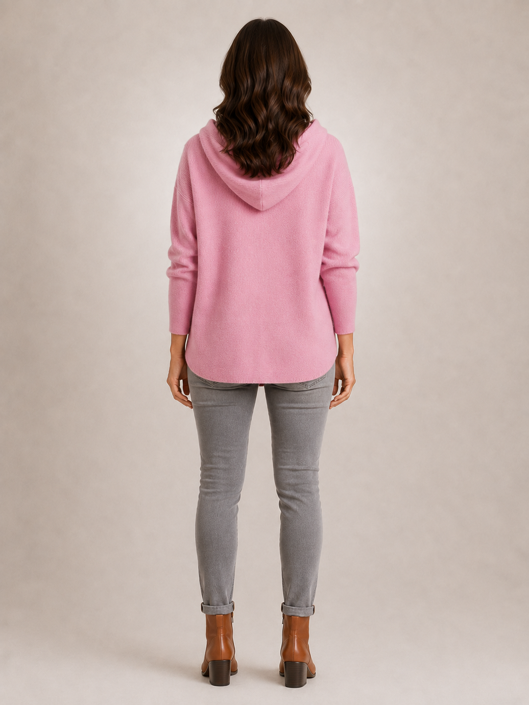 Rosalie | Cardigan à capuche boutonné en maille côtelée
