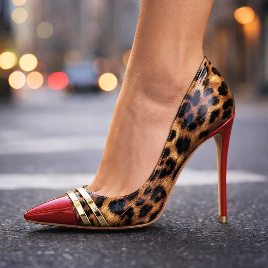 Tessa | Escarpins pointus motif léopard