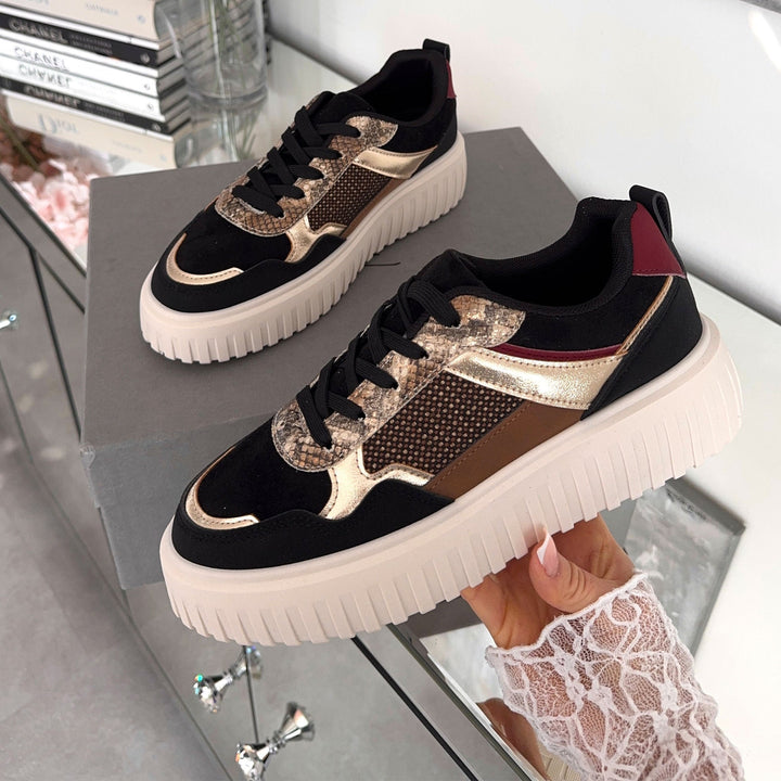 Léna | Baskets noires polyvalentes