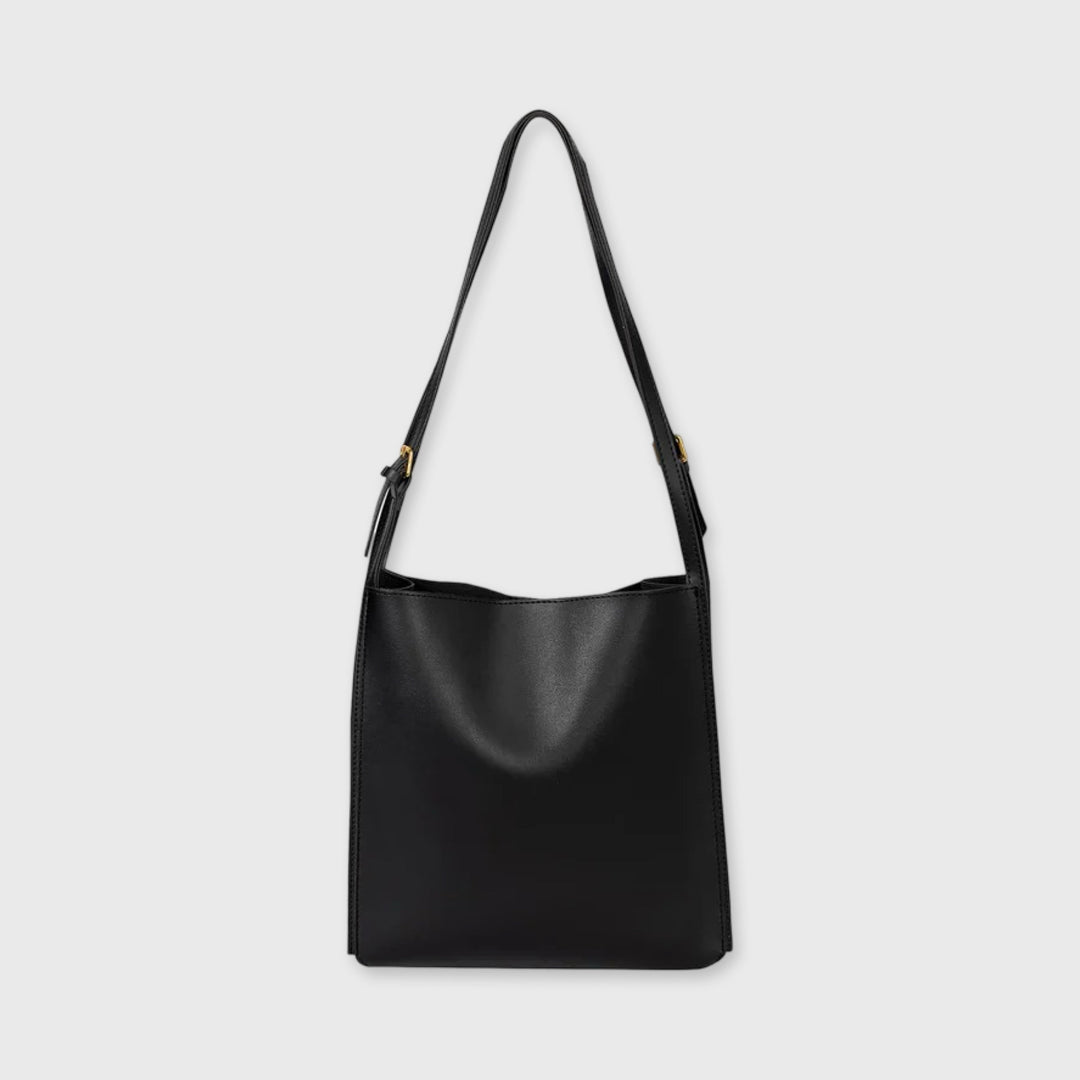 Cabas porté épaule noir vu de face