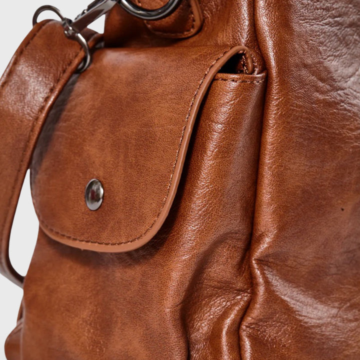 Sac porté épaule Valentine cognac, photo détail