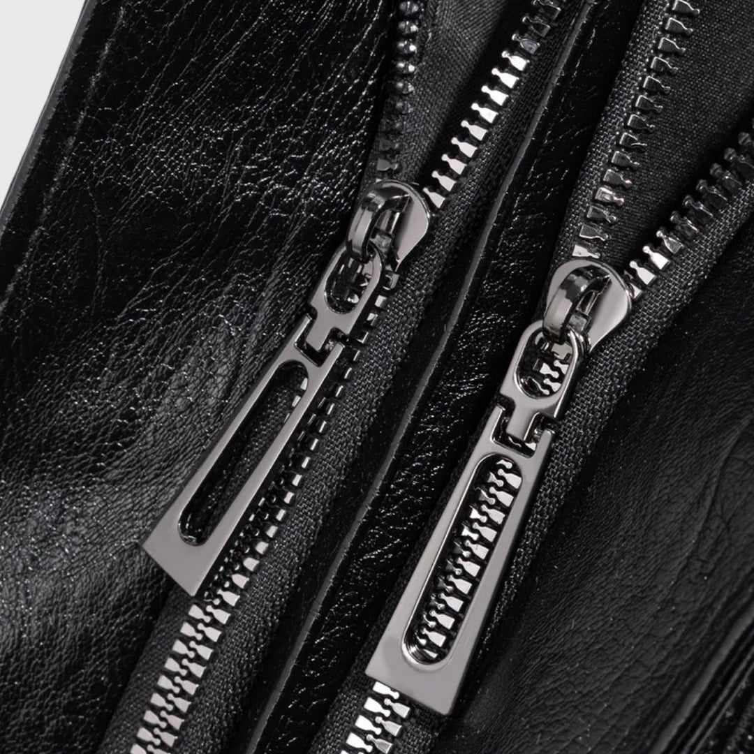 Sac porté épaule Valentine noir vu de côté