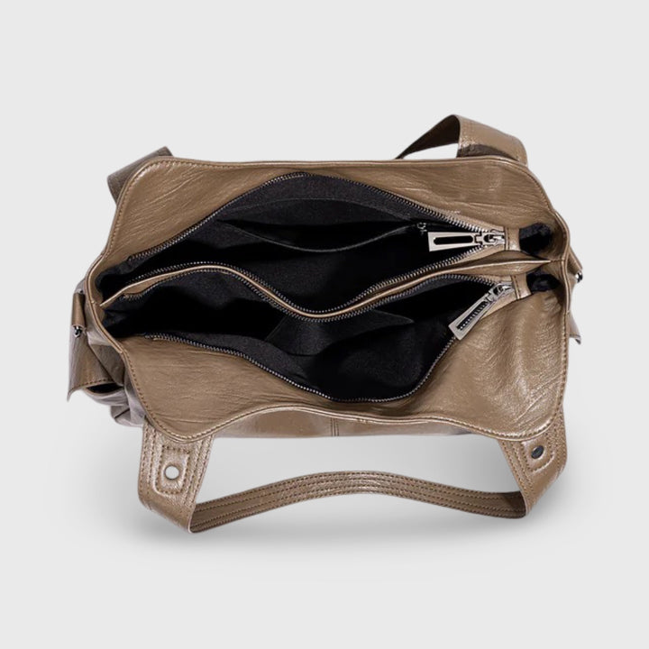 Sac porté épaule Valentine taupe, photo détail