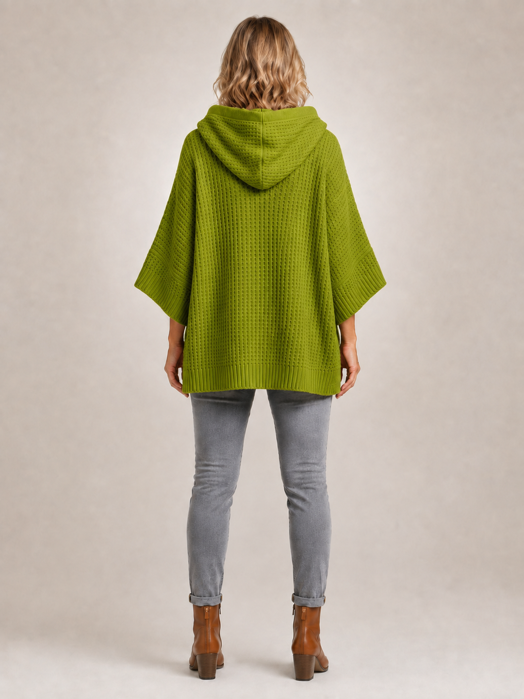 Capucine | Pull à capuche oversize en maille gaufrée