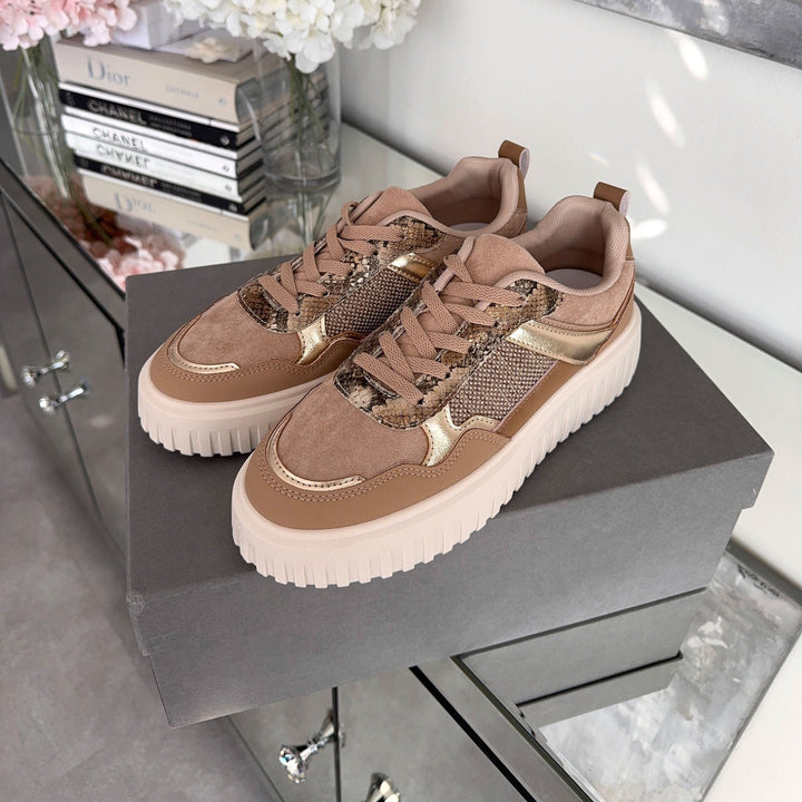 Maud | Baskets taupe confortables