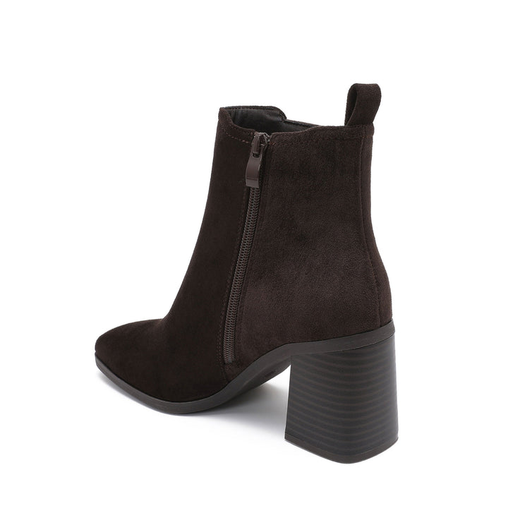 Éléonore | Bottines marron à talon bloc