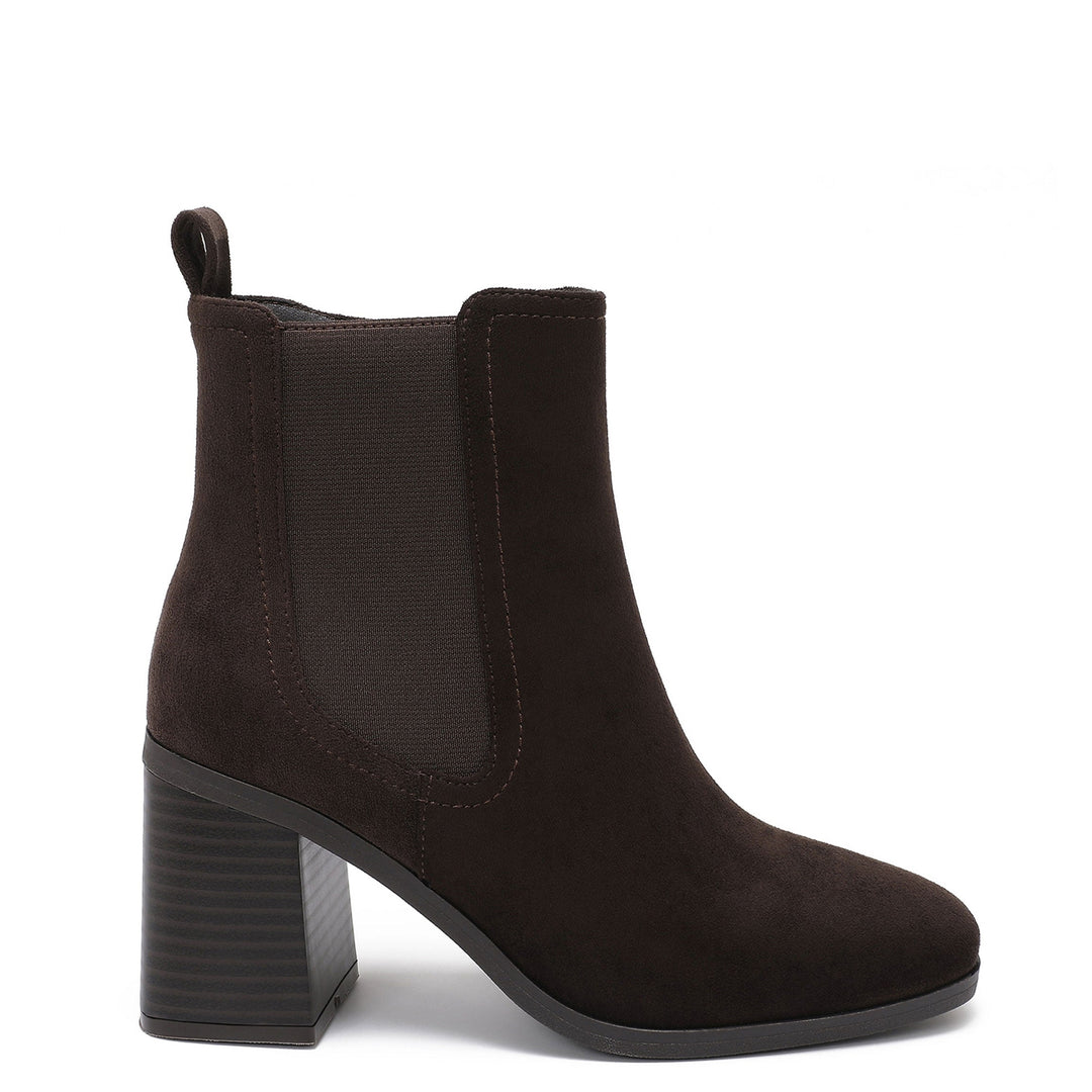 Éléonore | Bottines marron à talon bloc
