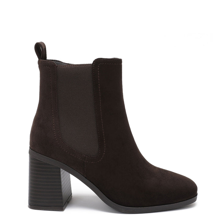 Éléonore | Bottines marron à talon bloc