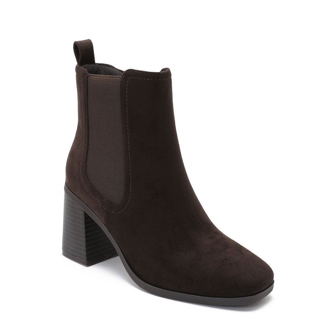 Éléonore | Bottines marron à talon bloc
