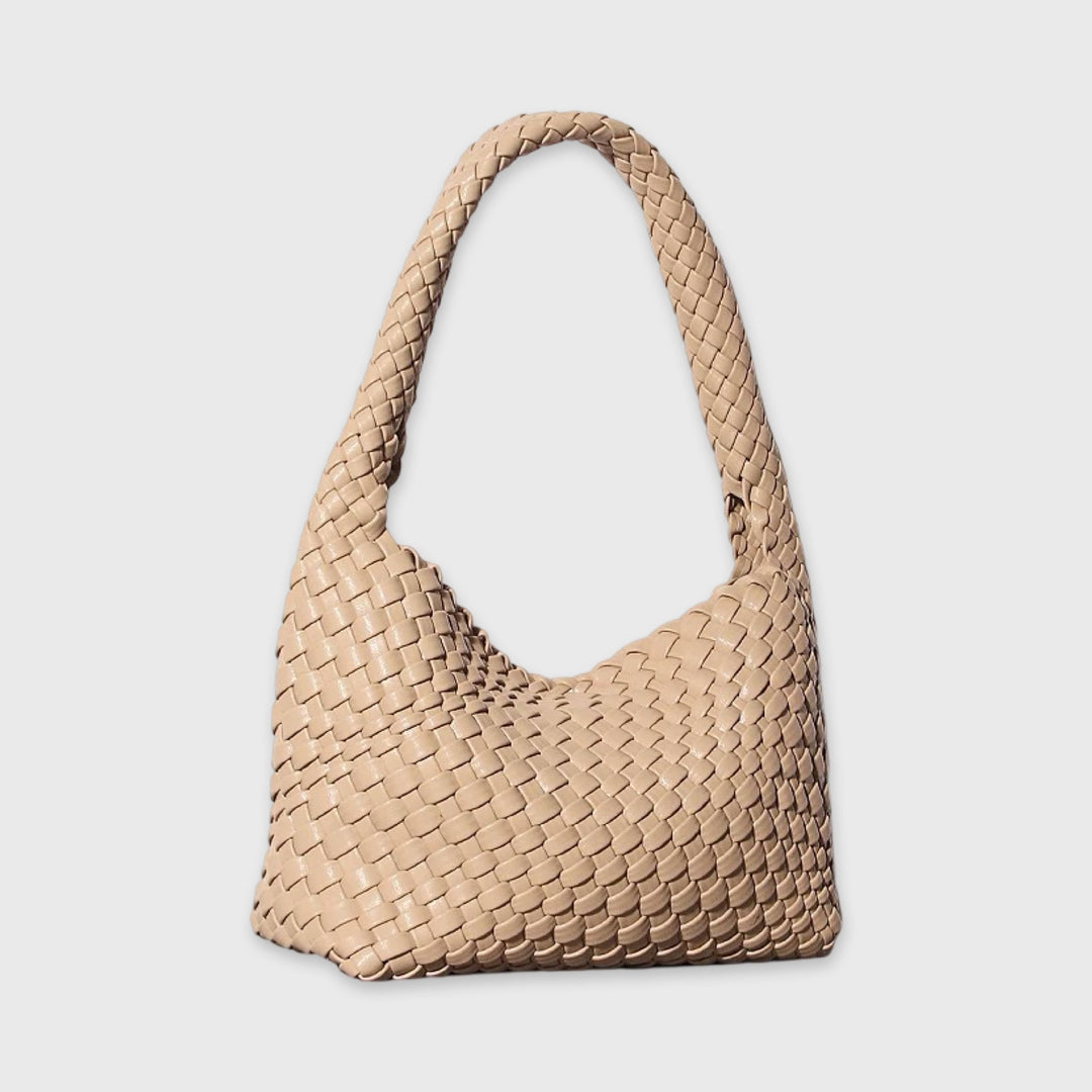 Sac porté épaule Tressé sable, photo détail