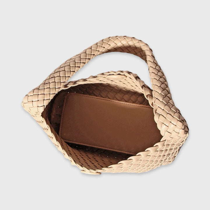Sac porté épaule Tressé sable porté à l&