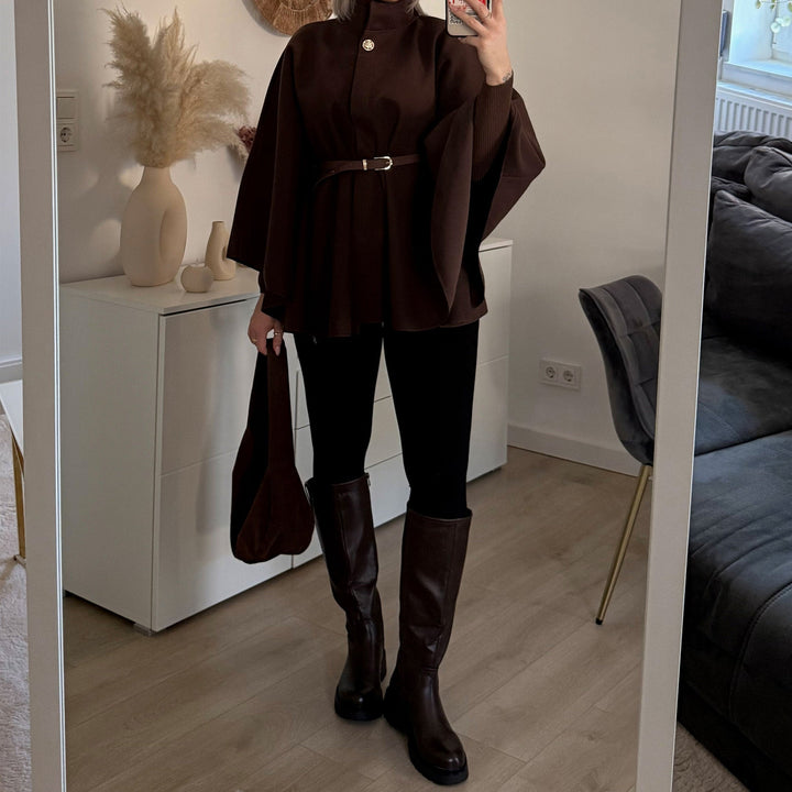 Simone | Bottes hautes marron à semelle épaisse
