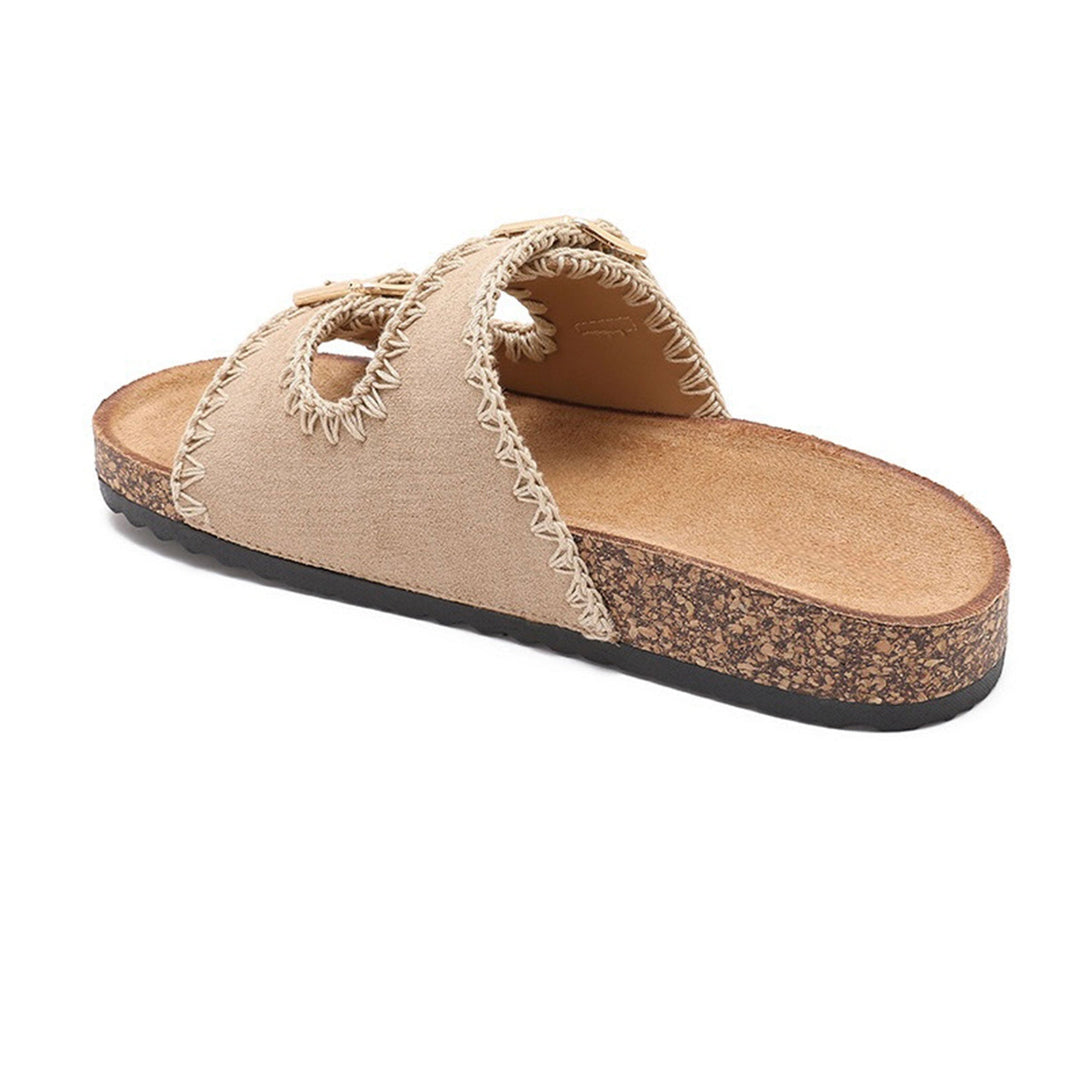 Fabienne | Mules liège à deux brides bouclées